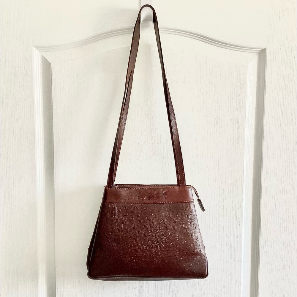 Rare Vintage Byblos Graziella Italian Leather Brown Handbag
